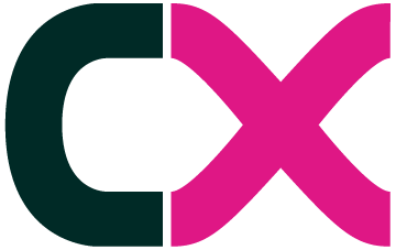 Logo CX petrolio e magenta