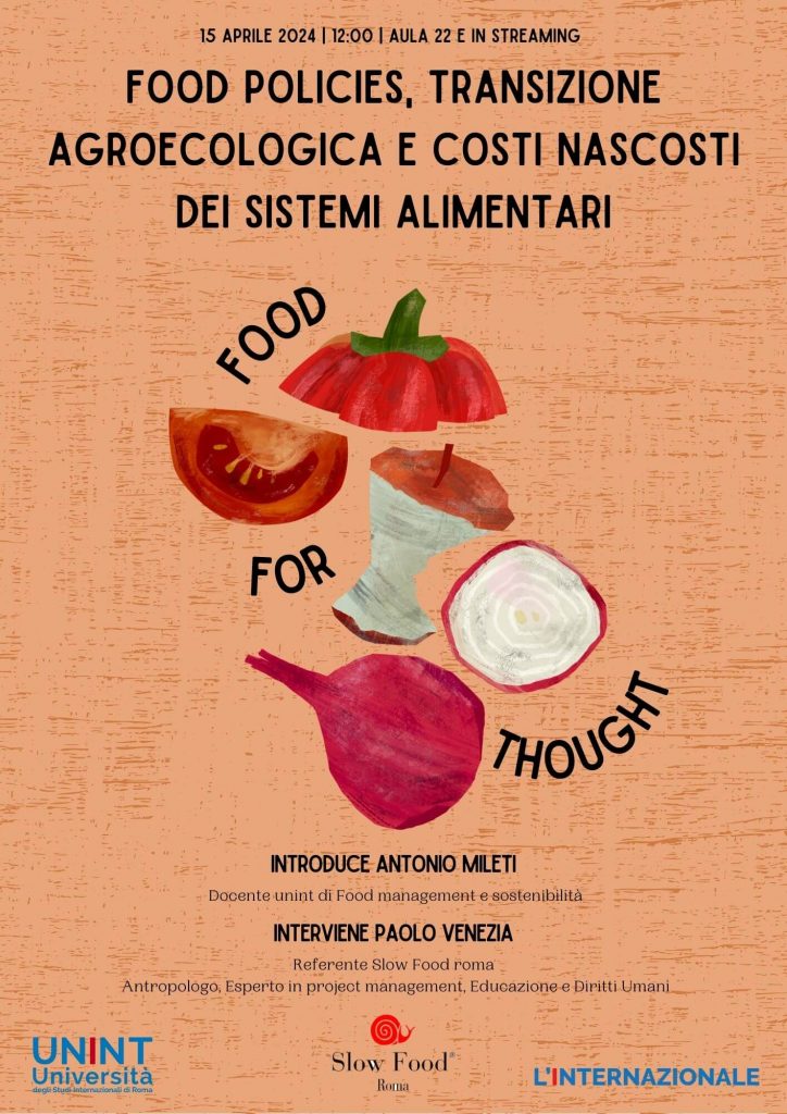 Food policies, transizione agroecologica e costi nascosti dei sistemi alimentari