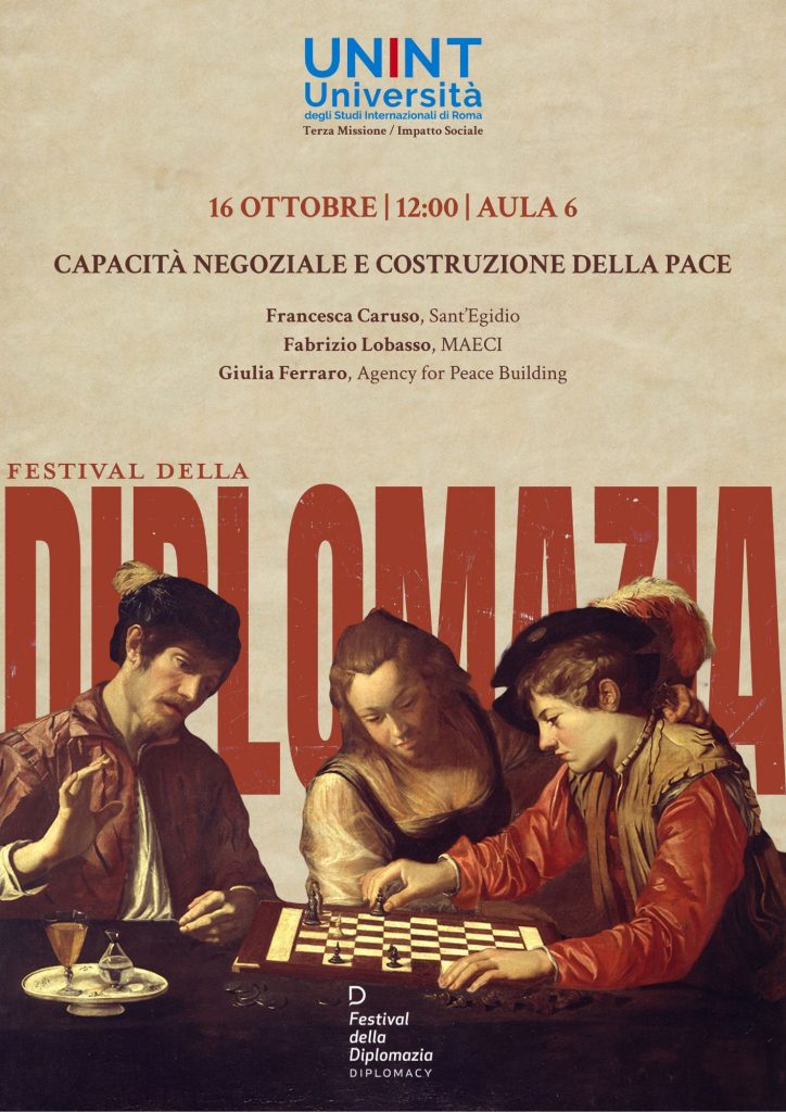 Festival della Diplomazia: Capacità negoziale e costruzione della pace
