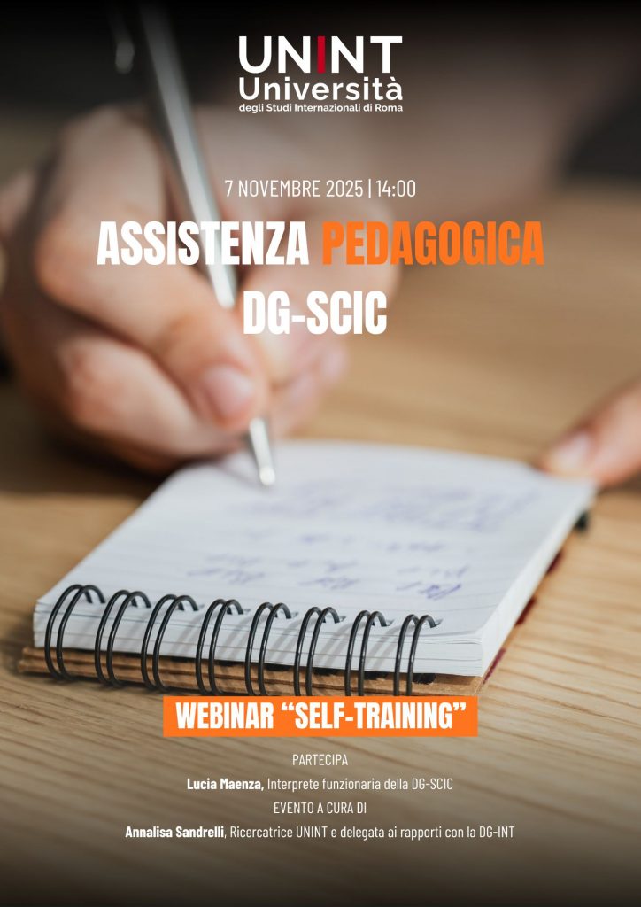 Assistenza Pedagogica DG-SCIC. Webinar “Self-training"