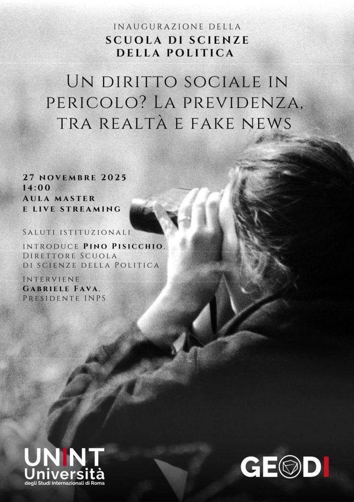 Locandina dell'inaugurazione della Scuola di scienze della politica, XII edizione