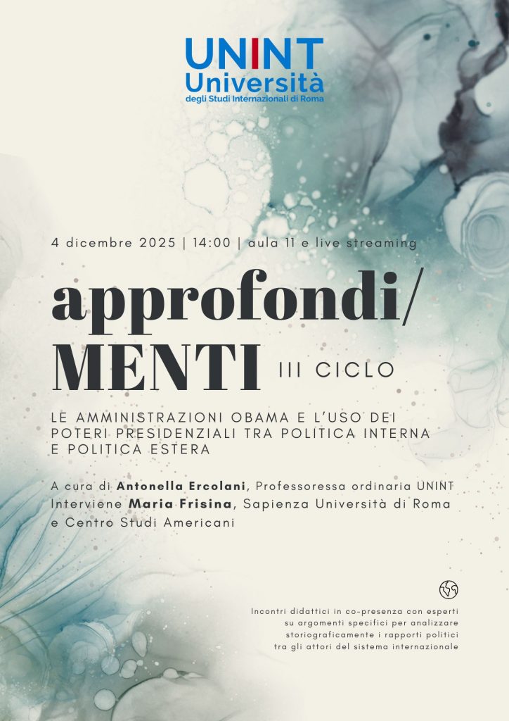 Ciclo approfondi/MENTI: Le amministrazioni Obama e l’uso dei poteri presidenziali tra politica interna e politica estera