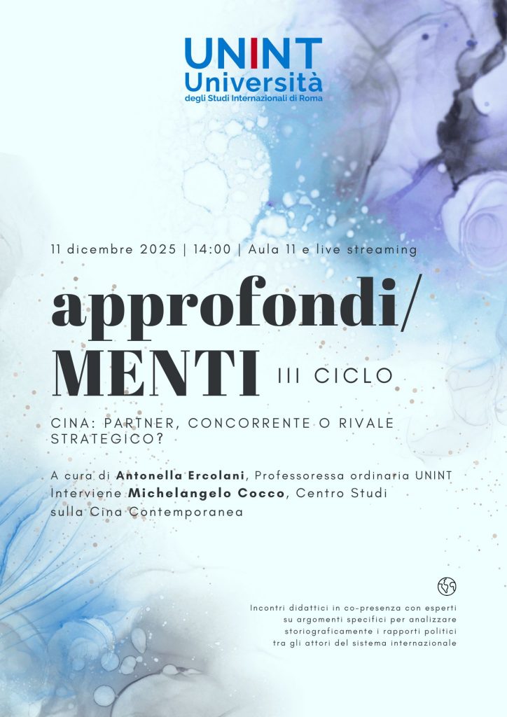 Ciclo approfondi/MENTI - Cina: partner, concorrente o rivale strategico?