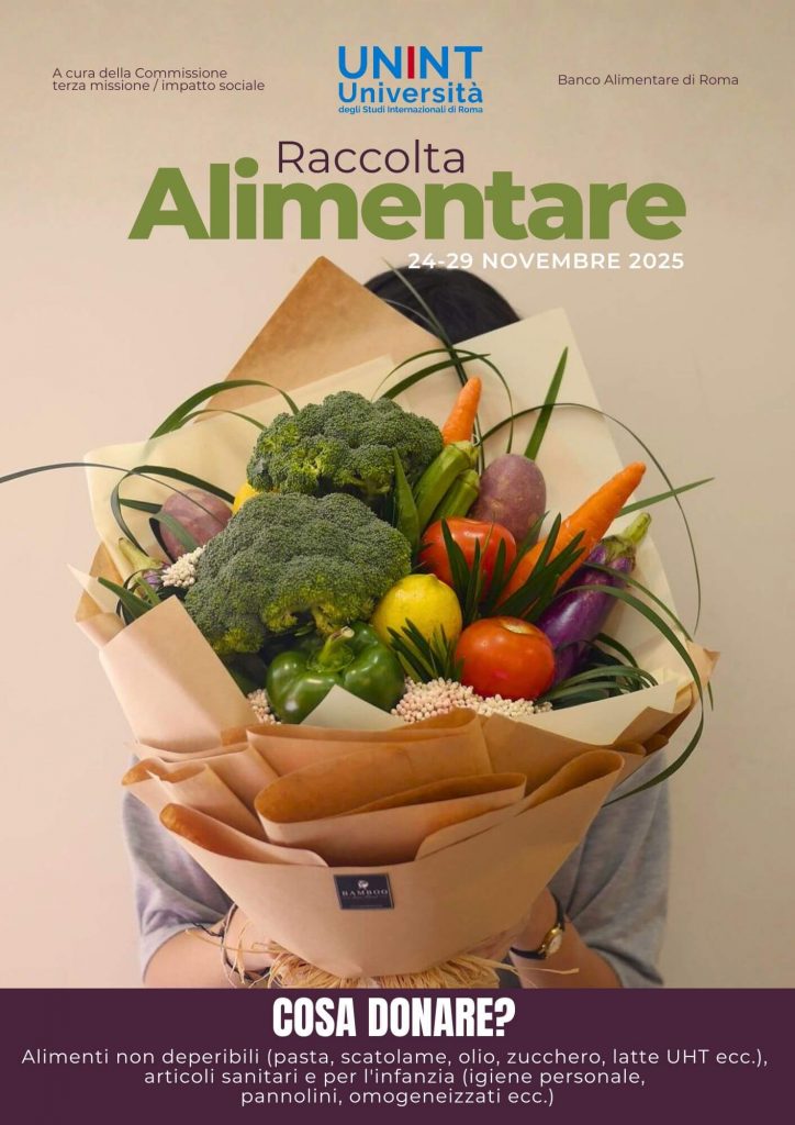 Locandina della raccolta alimentare Dal 24 al 29 novembre