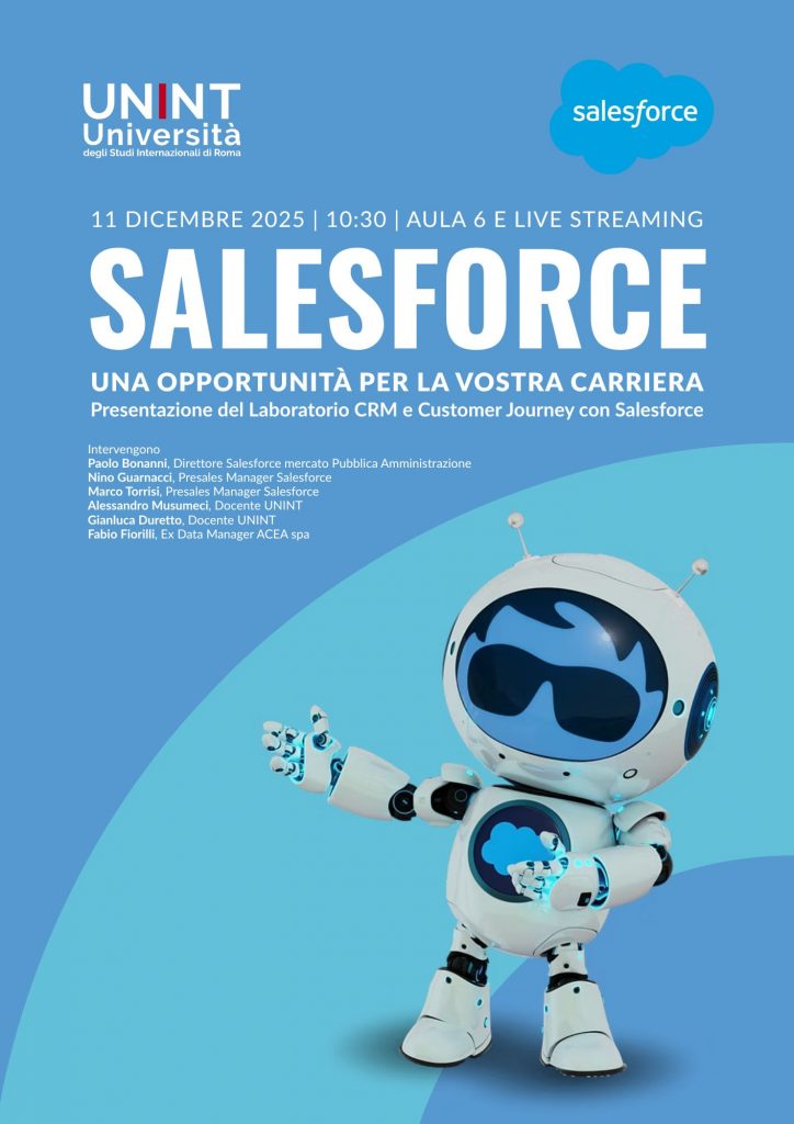 Locandina dell'evento Salesforce. Una opportunità per la vostra carriera