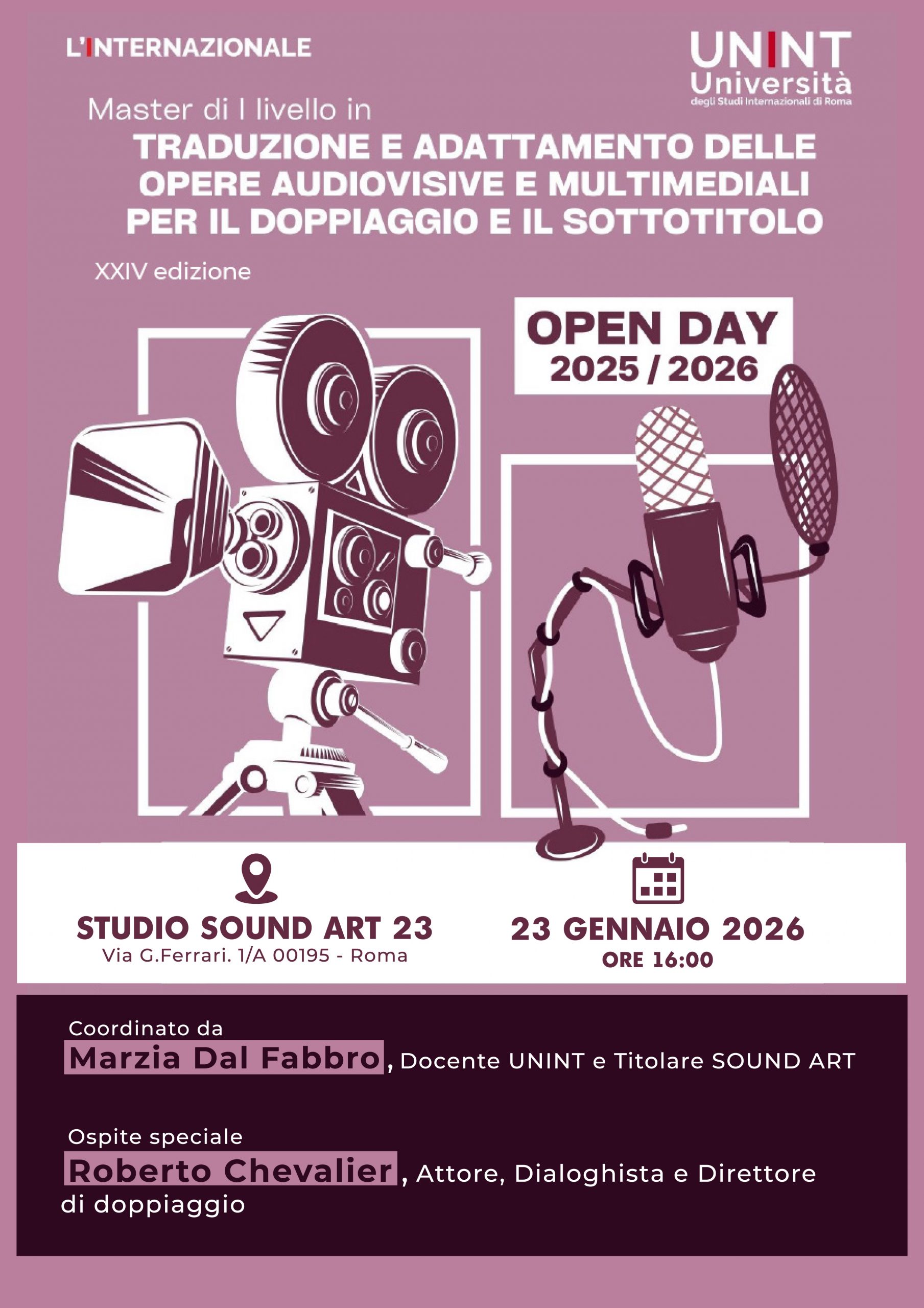 locandina dell'Open Day del master TeA