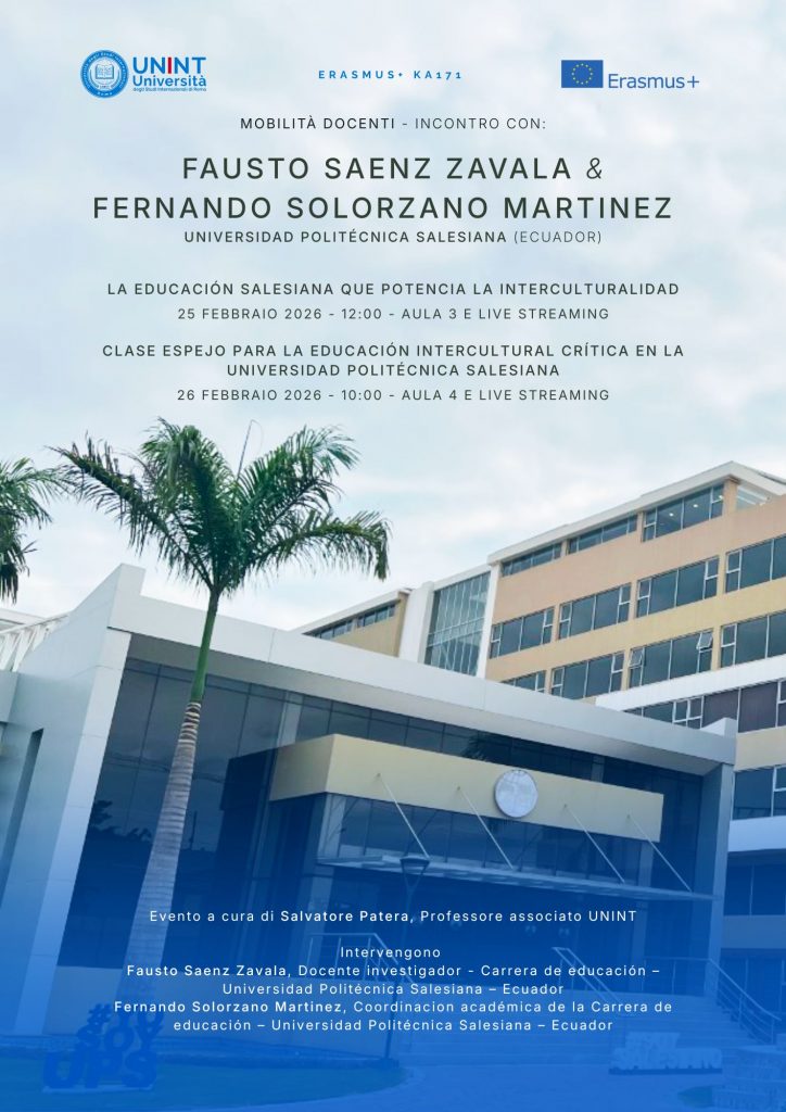 Mobilità docenti. Incontro con Fausto Saenz Zavala e Fernando Solorzano Martinez