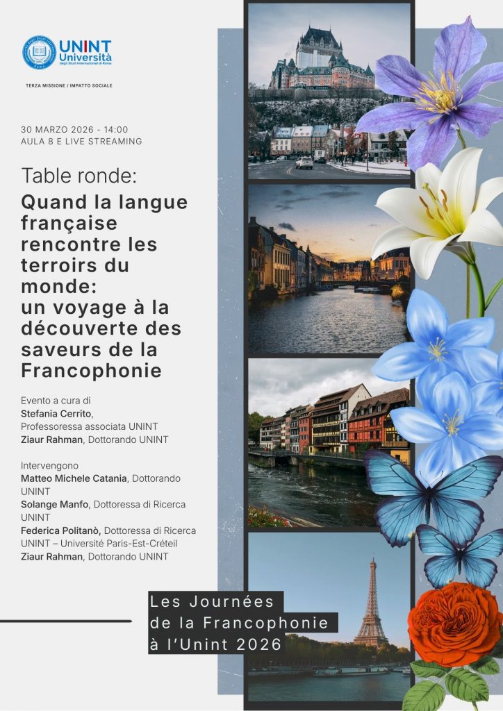 Journées de la Francophonie à l’Unint 2026: IV incontro