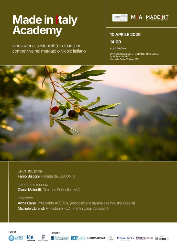 Made in Italy Academy - Innovazione, sostenibilità e dinamiche competitive nel mercato olivicolo italiano